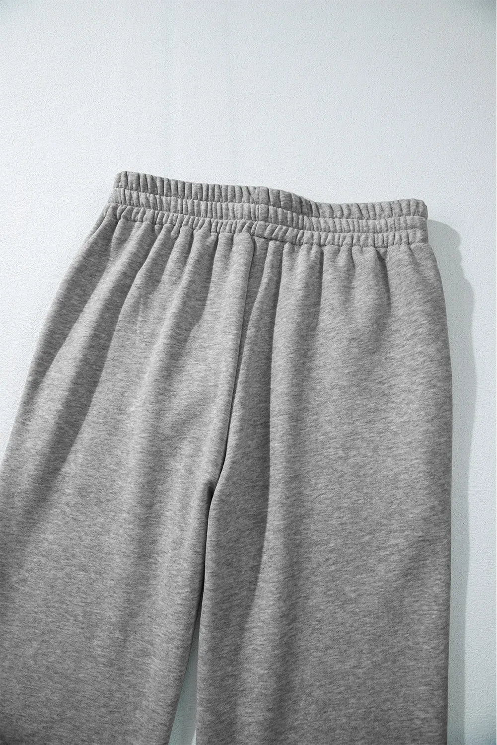 Navy Blue Solid Colour Fleece Lined Drawstring Waist Casual Trousers Beagle Boutique Fashion Outlet