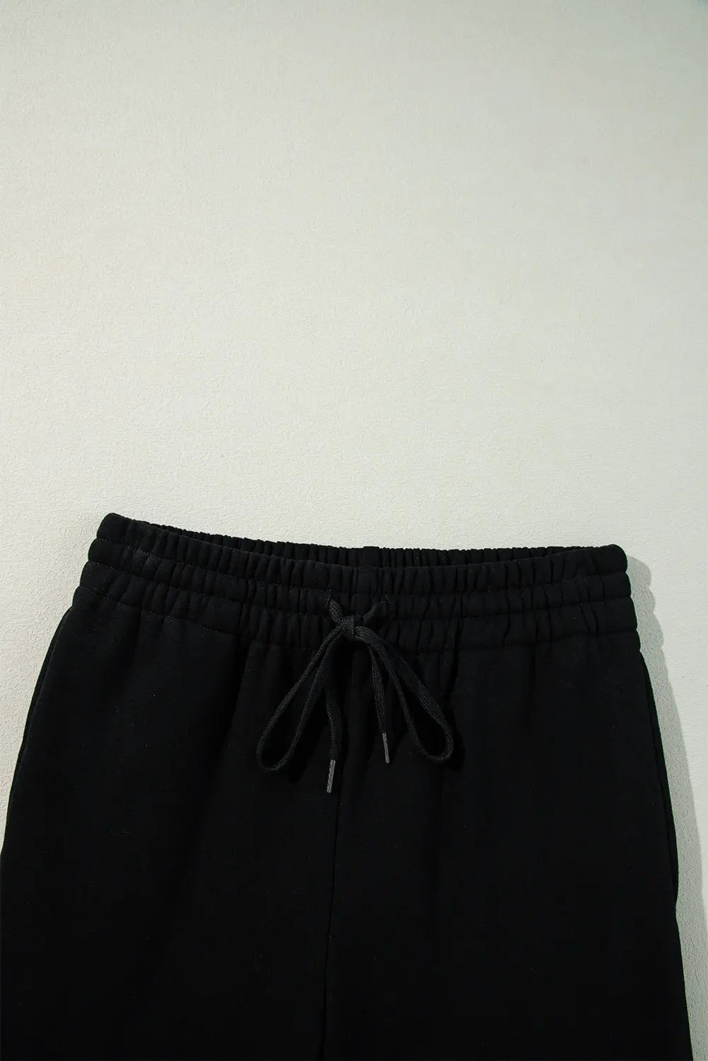 Navy Blue Solid Colour Fleece Lined Drawstring Waist Casual Trousers Beagle Boutique Fashion Outlet