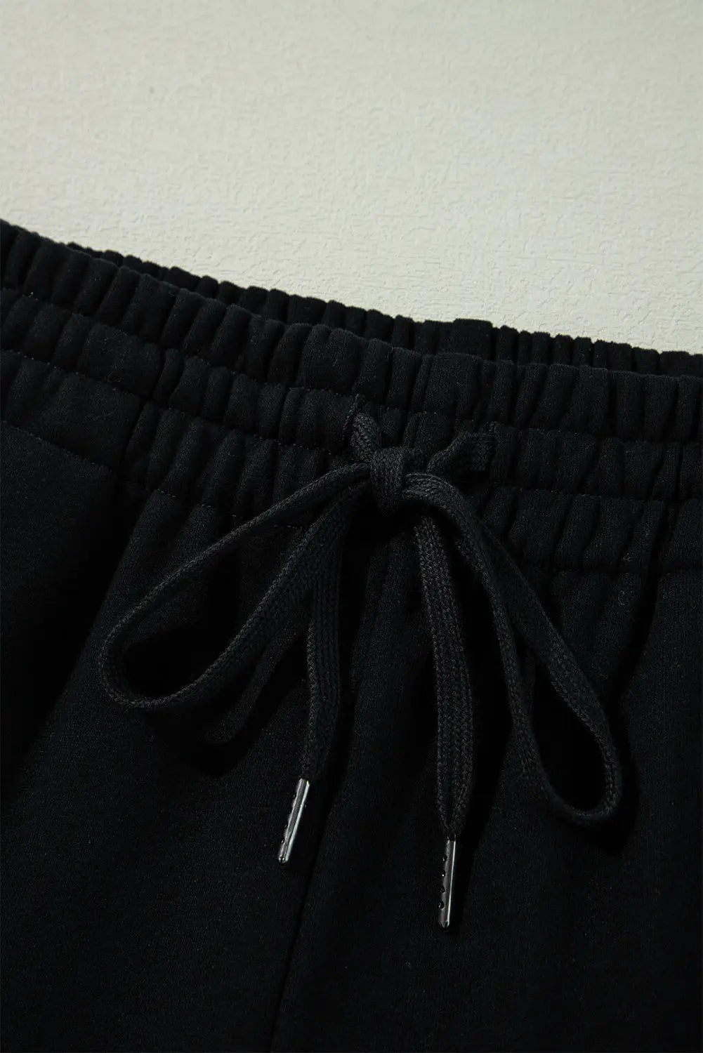 Navy Blue Solid Colour Fleece Lined Drawstring Waist Casual Trousers Beagle Boutique Fashion Outlet