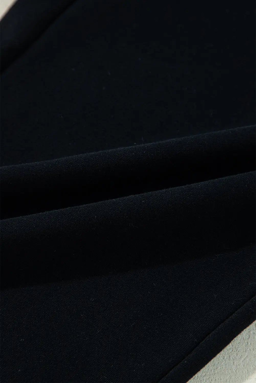 Navy Blue Solid Colour Fleece Lined Drawstring Waist Casual Trousers Beagle Boutique Fashion Outlet