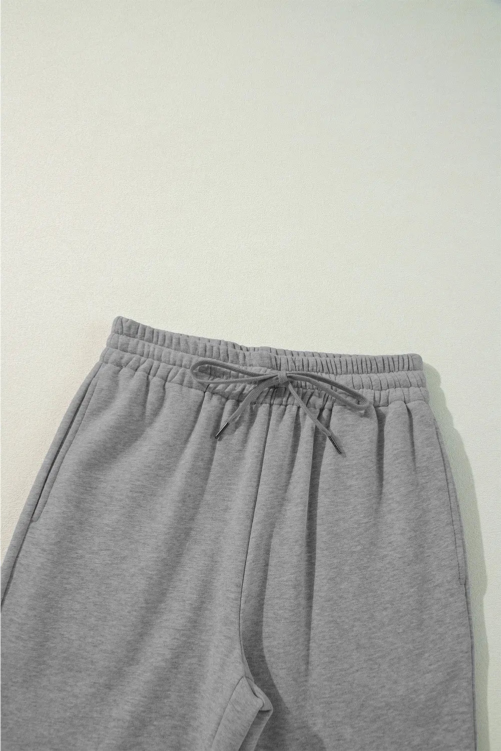 Navy Blue Solid Colour Fleece Lined Drawstring Waist Casual Trousers Beagle Boutique Fashion Outlet