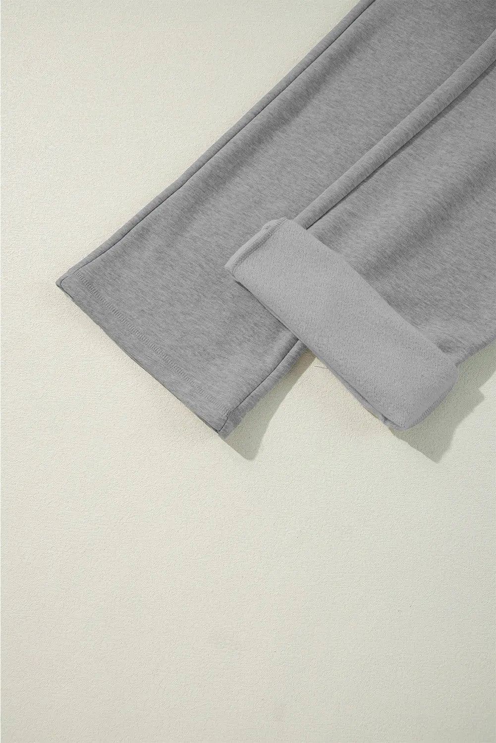 Navy Blue Solid Colour Fleece Lined Drawstring Waist Casual Trousers Beagle Boutique Fashion Outlet