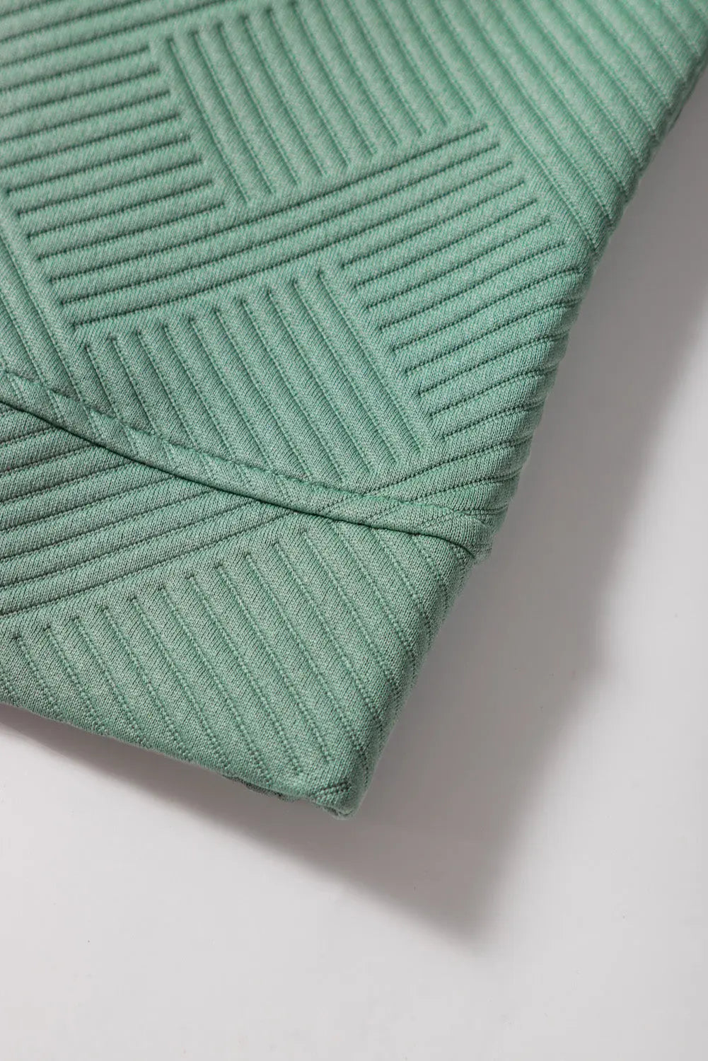 Navy Blue Textured Loose Slouchy Long Sleeve Top and Trousers Set - eAura