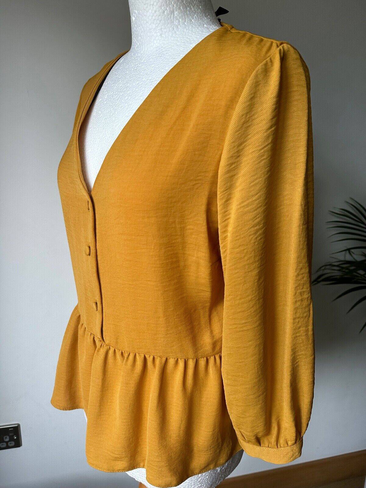 New Look Peplum Blouse Sizes 8 10 12 14 16 Grey or Yellow - BB Fashion Outlet
