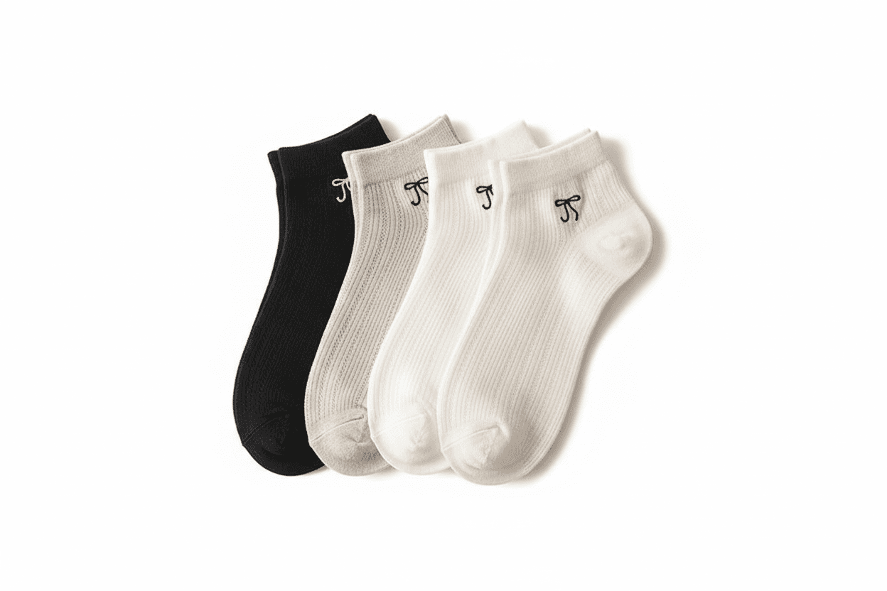 Bow Knot Cotton Ankle Socks