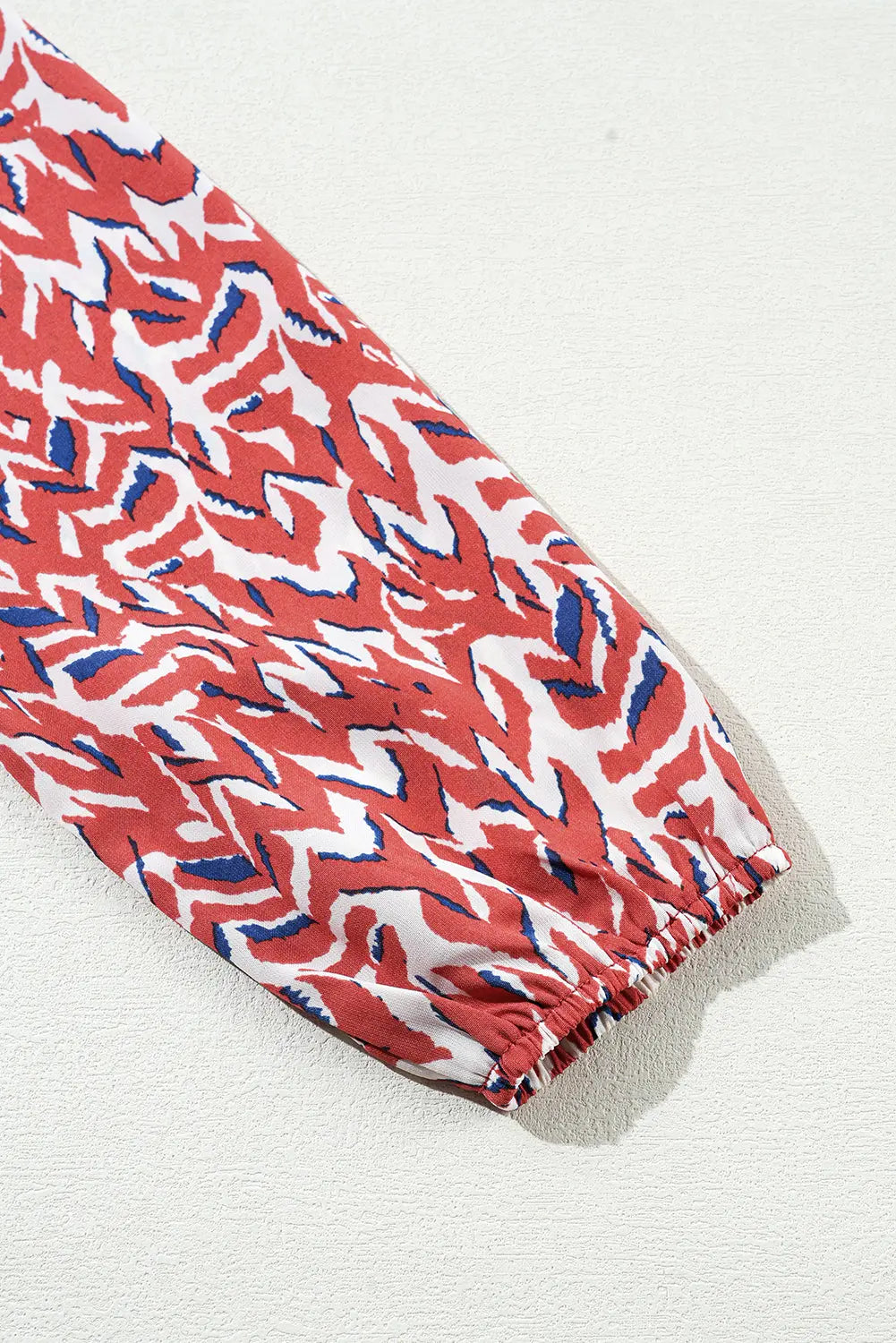 Orange Abstract Print V Neck Pleated High Waist Midi Dress - eAura