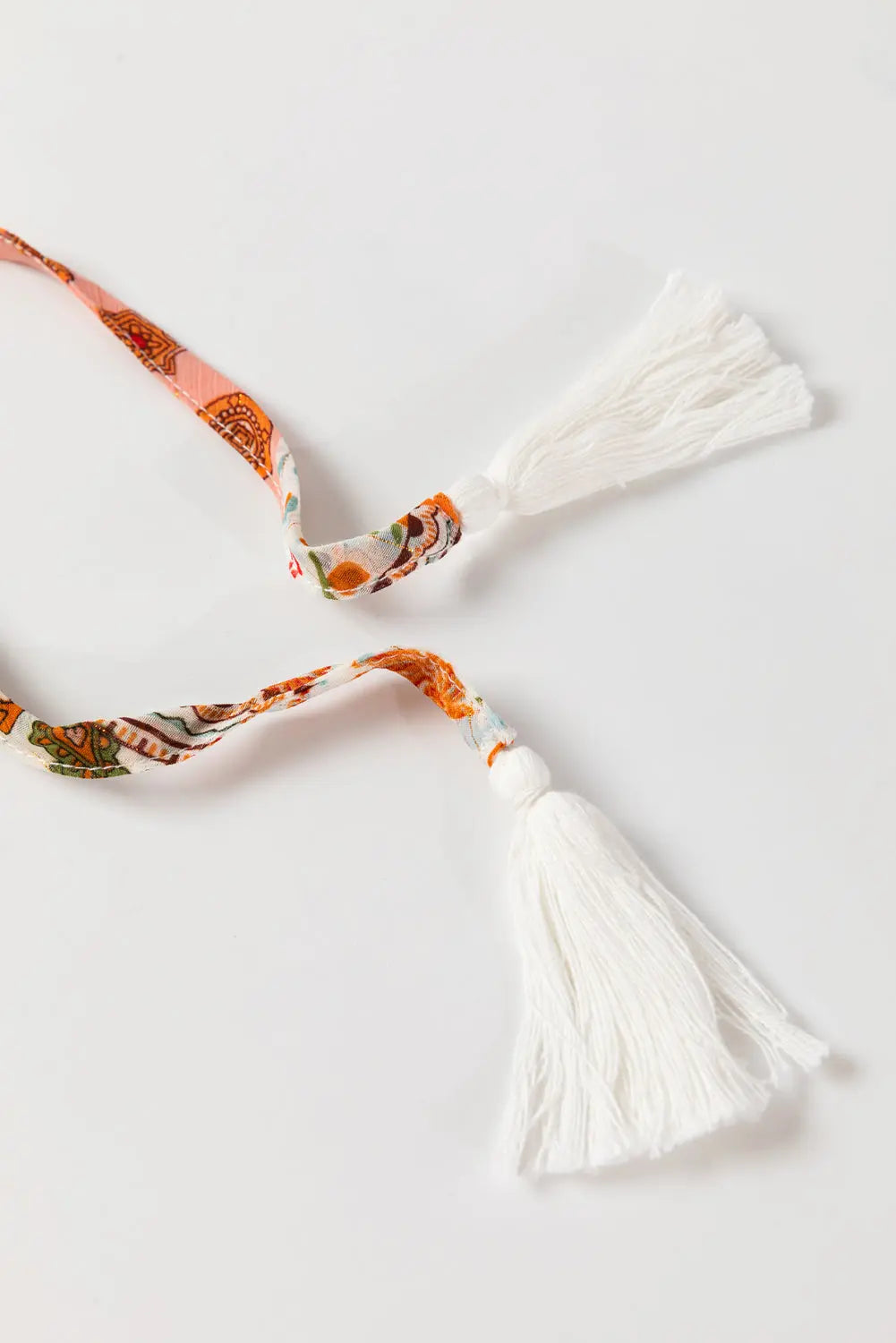 Orange Boho Paisley Mixed Print 3/4 Sleeve Chiffon Loose Dress - eAura