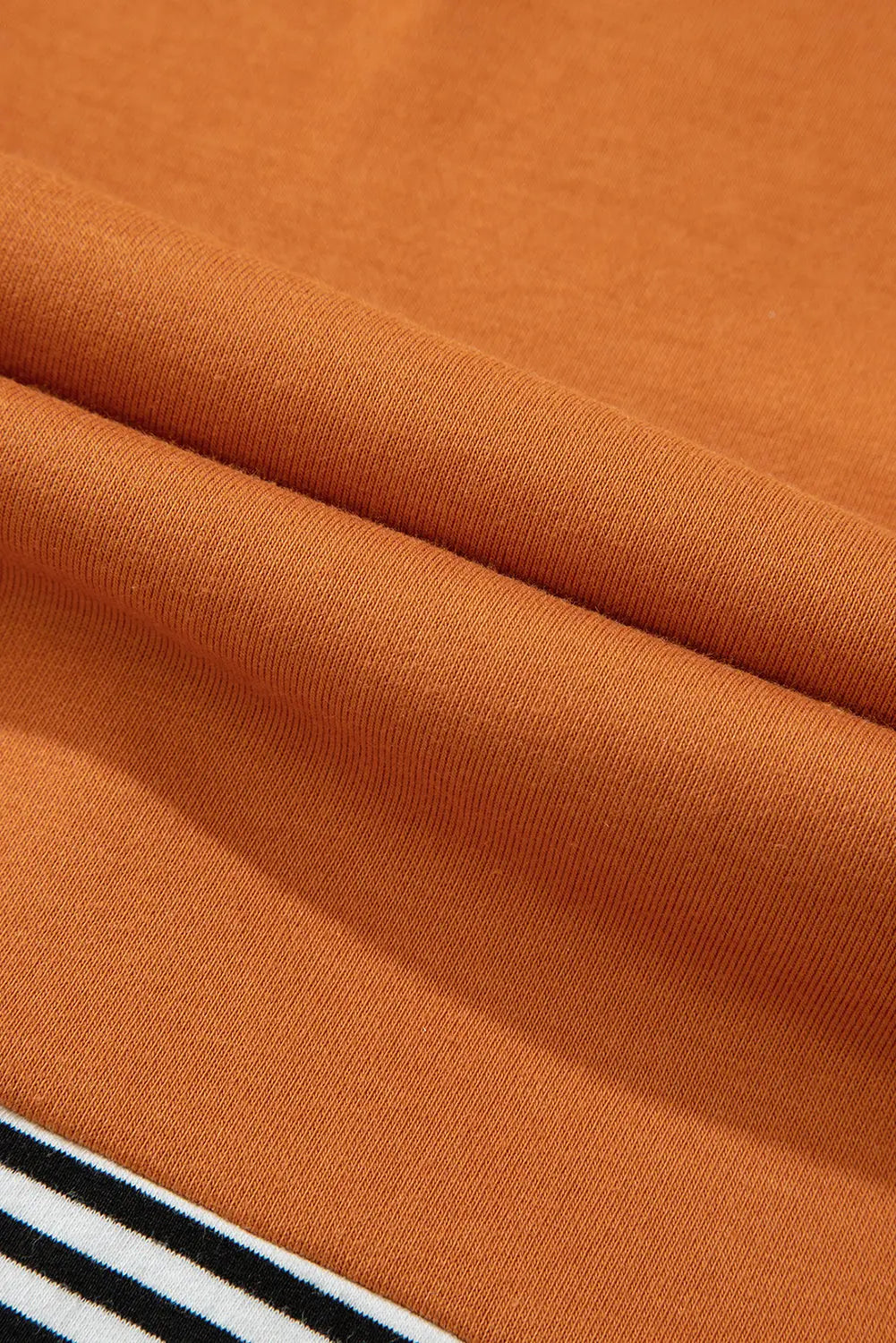 Orange Colorblock Striped Patchwork Open Cardigan - eAura