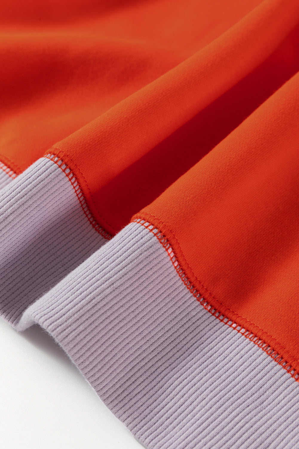 Orange Colour Block Side Slits Raglan Sleeve Loose Fit Top - eAura