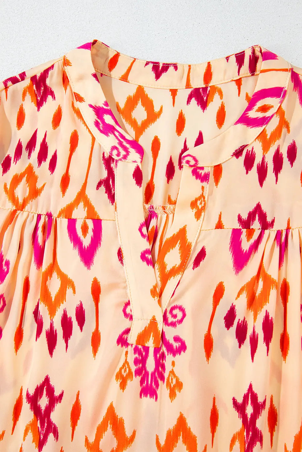 Orange Western Abstract Geometric Printed Maxi Dress - eAura