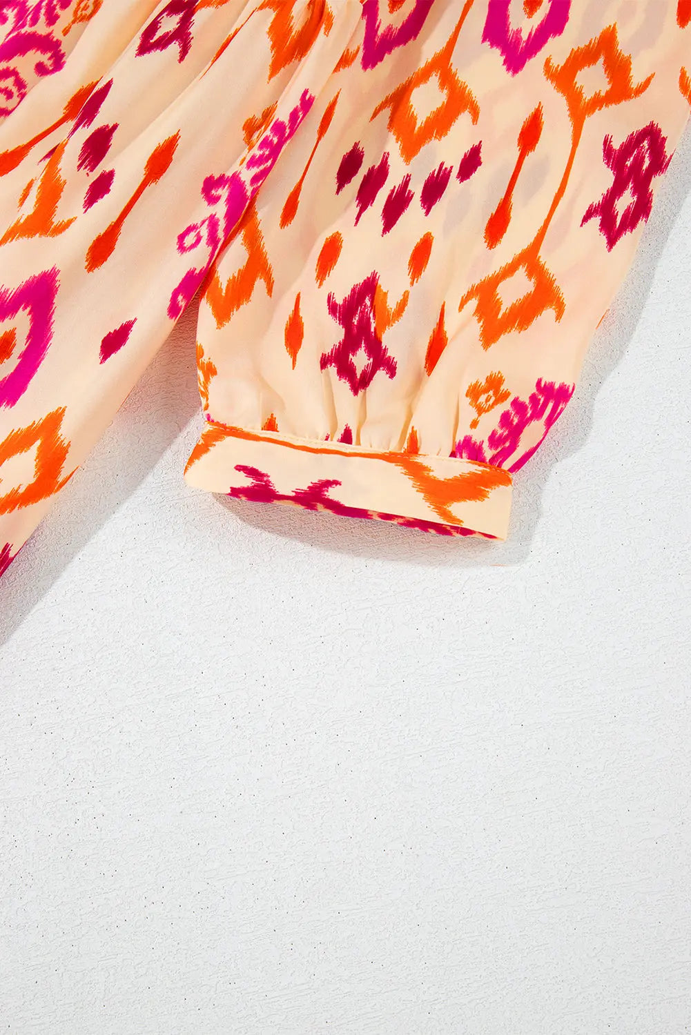 Orange Western Abstract Geometric Printed Maxi Dress - eAura