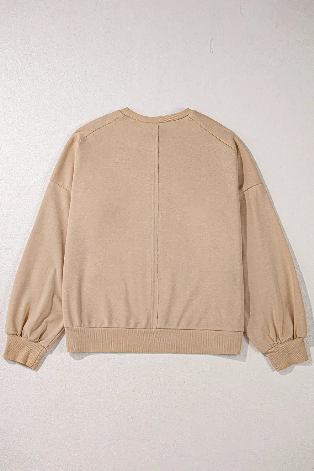 Pale Khaki Floral Peace Sign Graphic Washed Terry Plus Size Sweatshirt Beagle Boutique Fashion Outlet