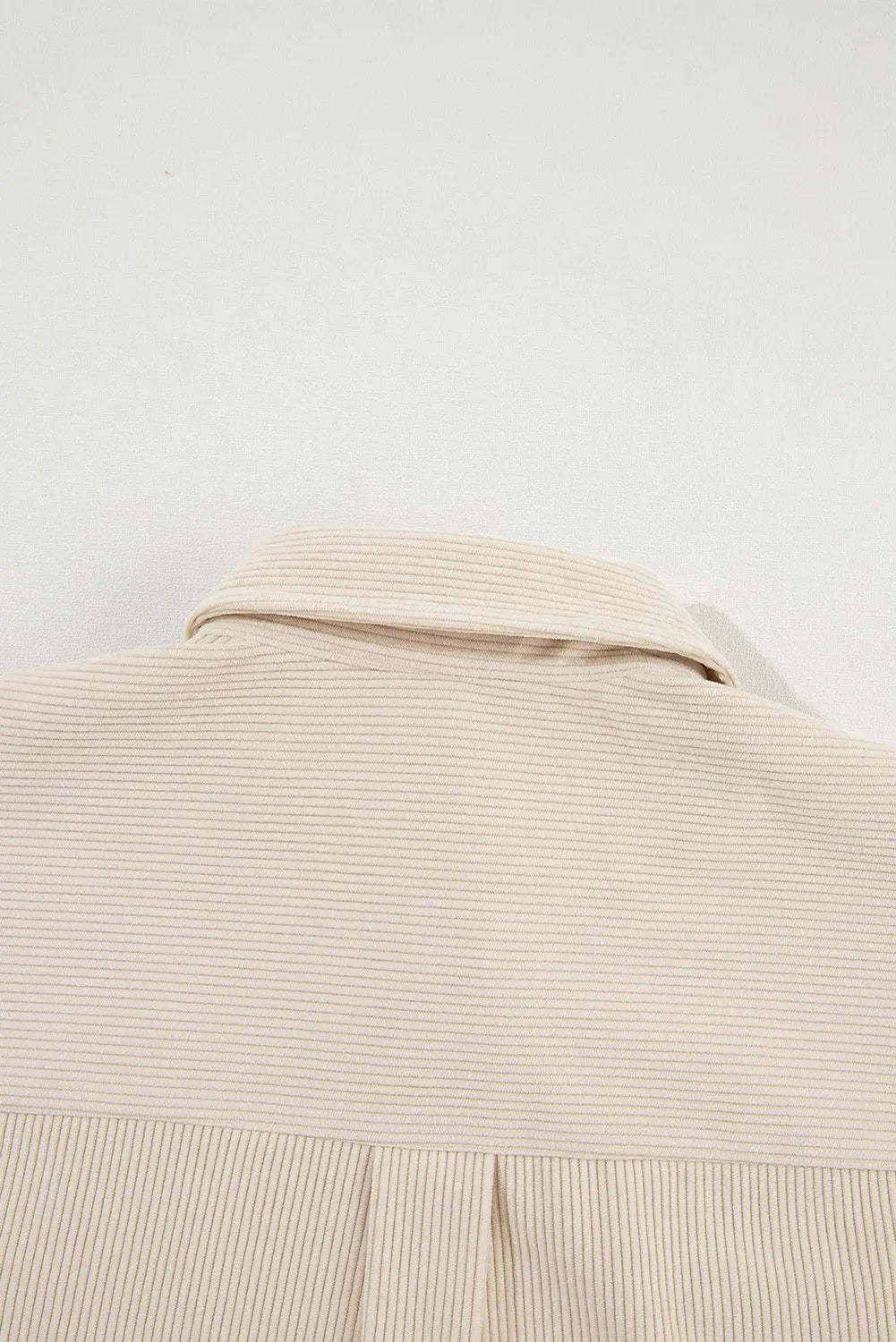 Parchment Houndstooth Corduroy Patchwork Flap Pocket Shacket - eAura