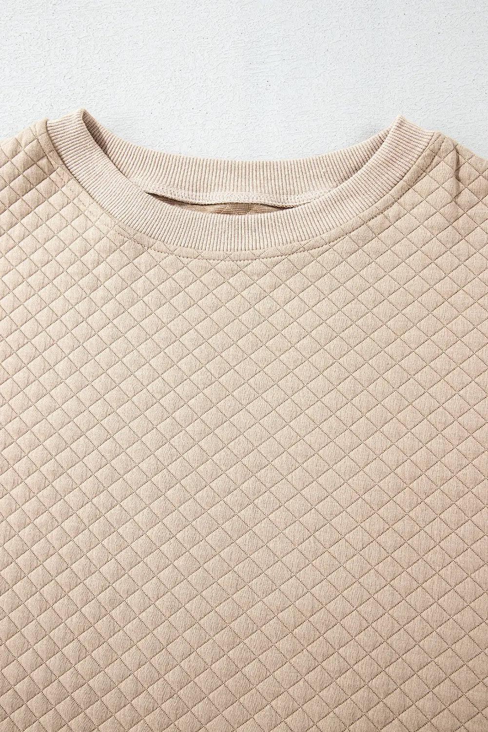 Parchment Solid Colour Quilted Long Sleeve Top and Shorts Set - eAura