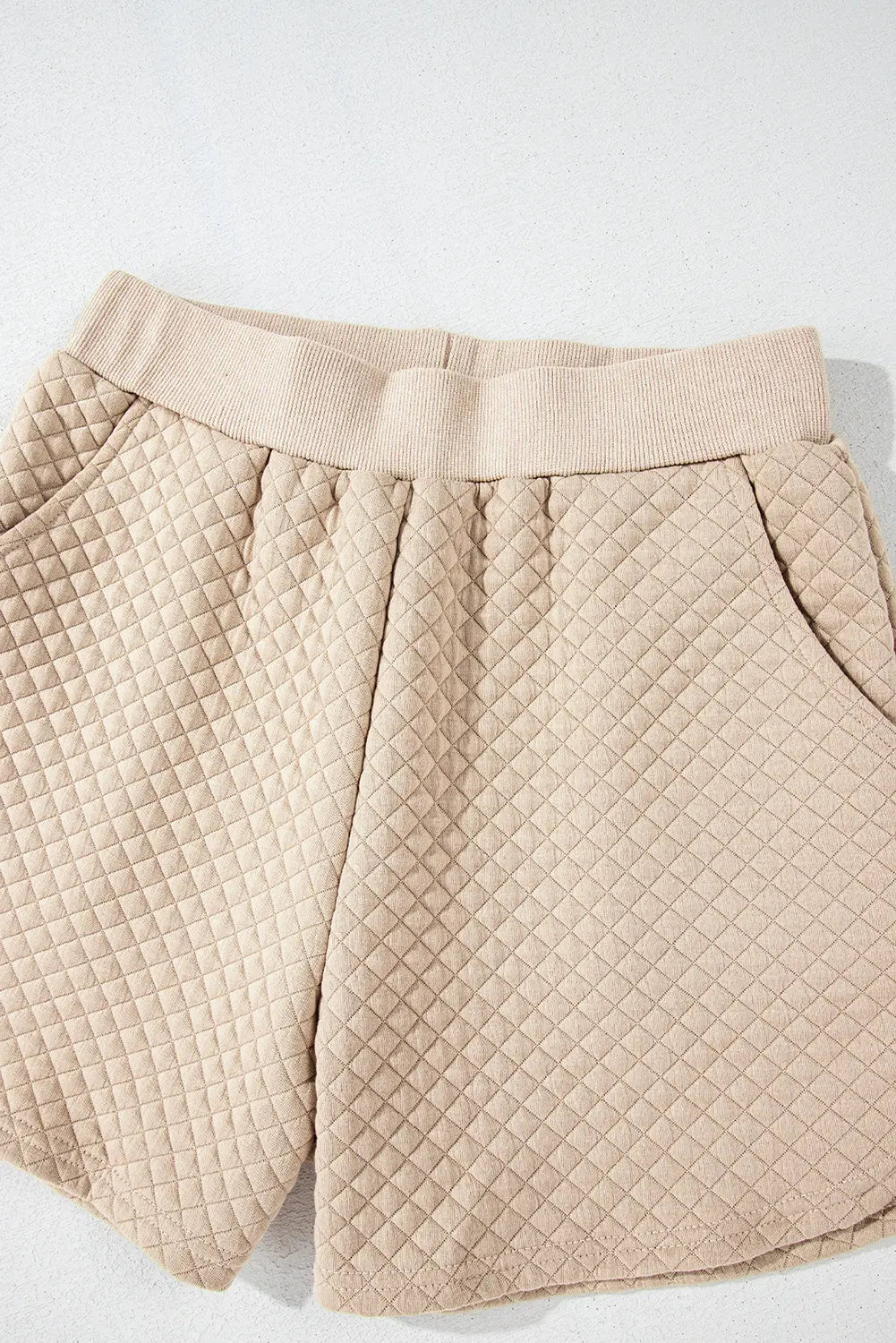 Parchment Solid Colour Quilted Long Sleeve Top and Shorts Set - eAura