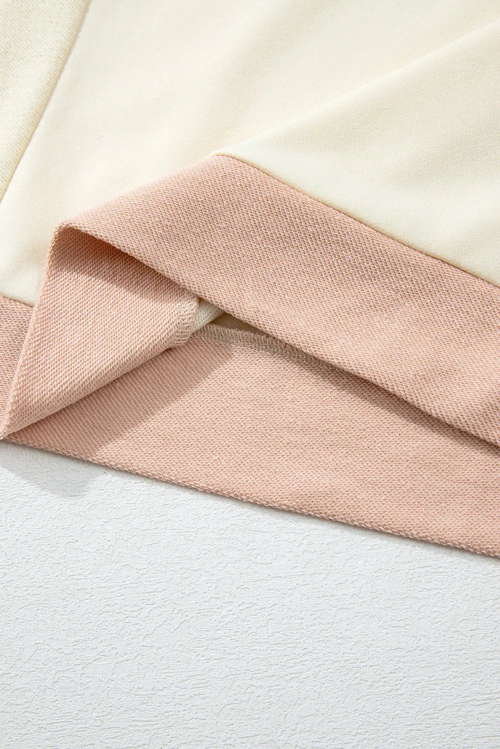 Parchment Star Patchwork Exposed Seam Oversized Sweatshirt Beagle Boutique Fashion Outlet