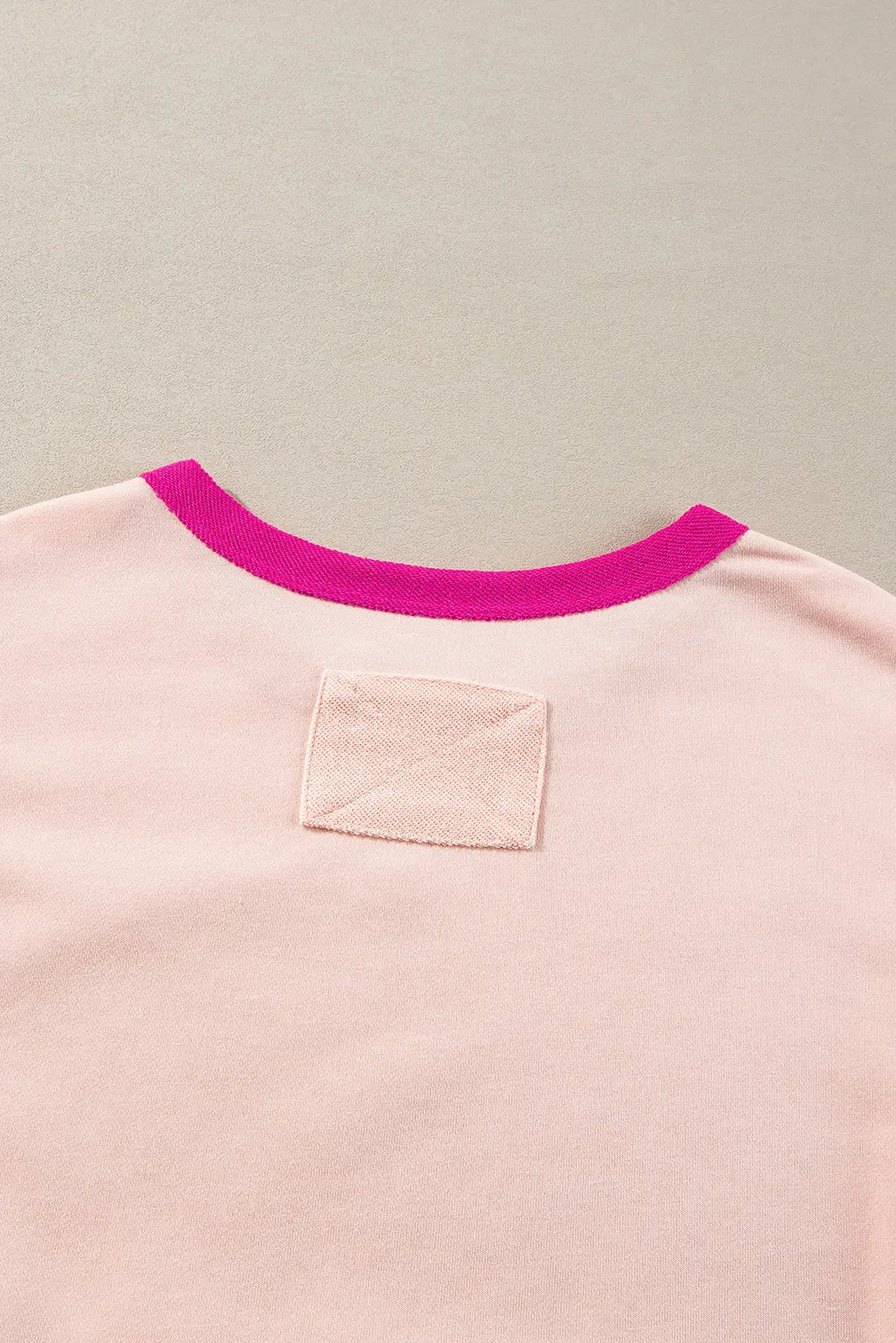 Parchment Star Patchwork Exposed Seam Oversized Sweatshirt Beagle Boutique Fashion Outlet