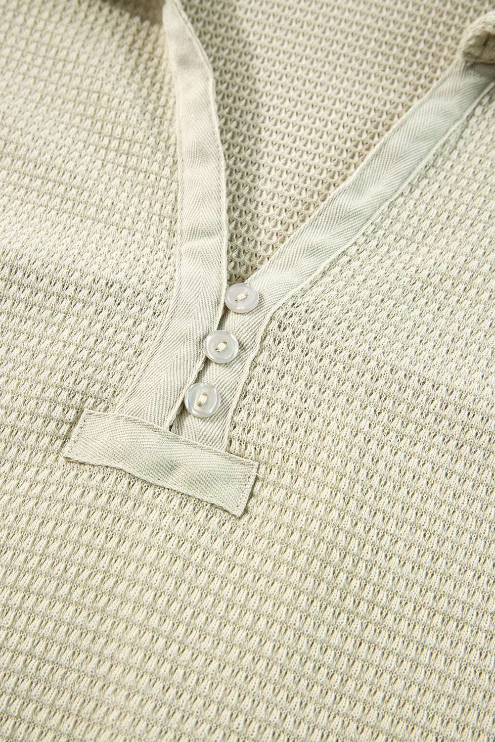 Parchment Textured Buttoned Long Sleeve Top 2 Piece Shorts Set - eAura