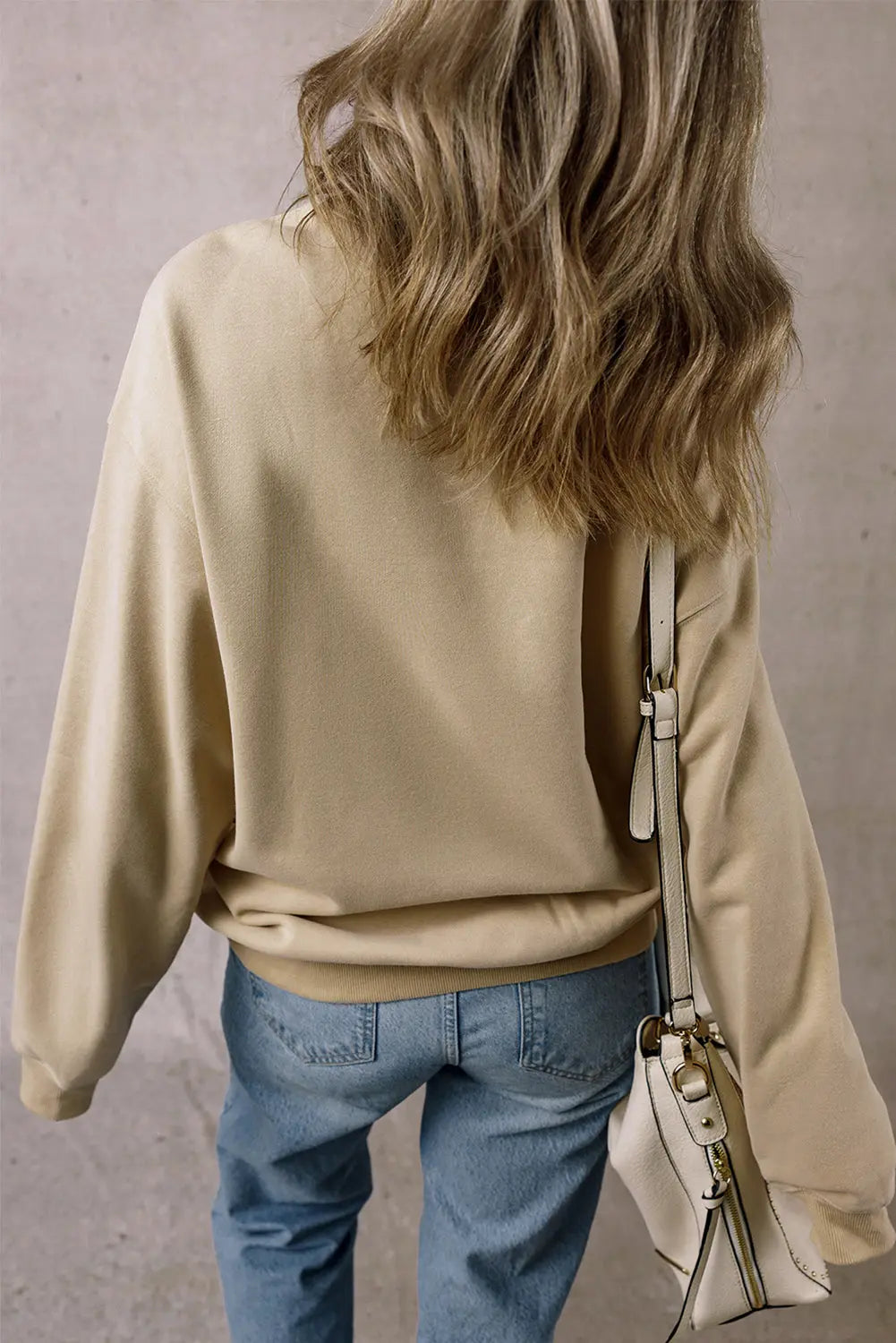 Parchment thankful Embroidered Drop Shoulder Pullover Sweatshirt Beagle Boutique Fashion Outlet