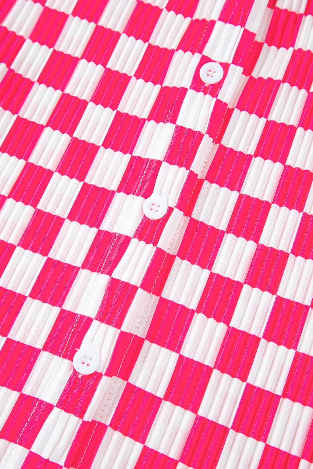 Pink Checkered Buttoned Shirt and High Waist Trousers Pajama Set eAura