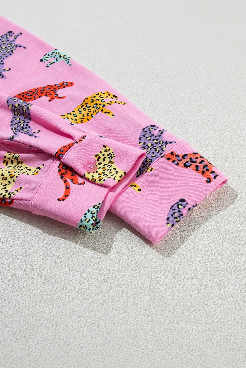 Pink Cheetah Print Shirt and Trousers Pyjama Set eAura
