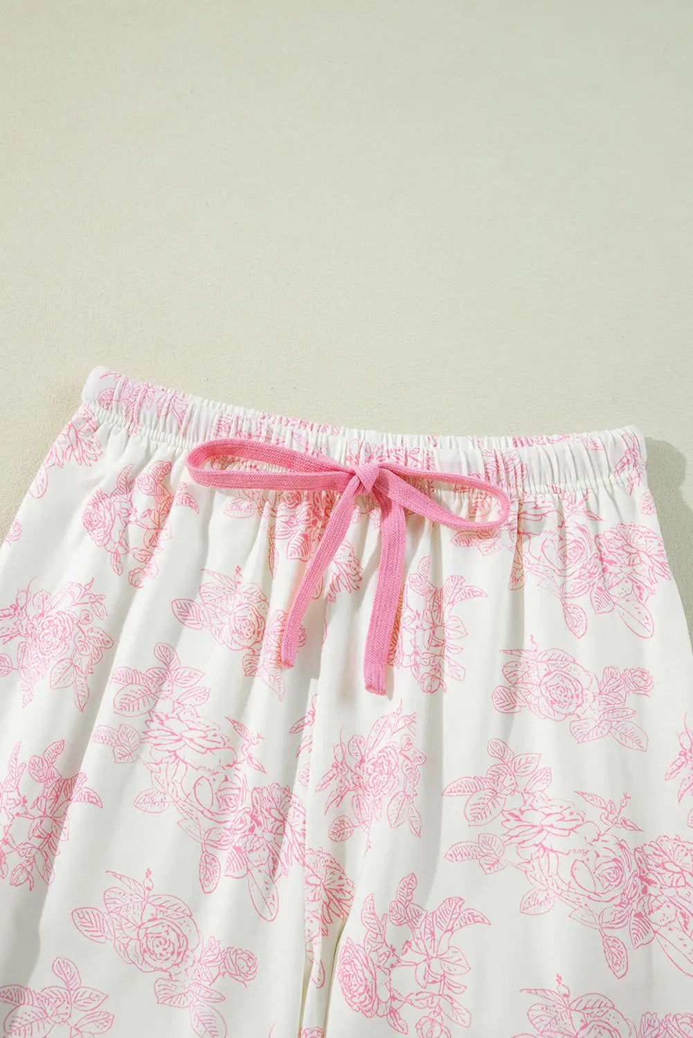 Pink Floral Long Sleeve and Trousers Pyjamas Set eAura