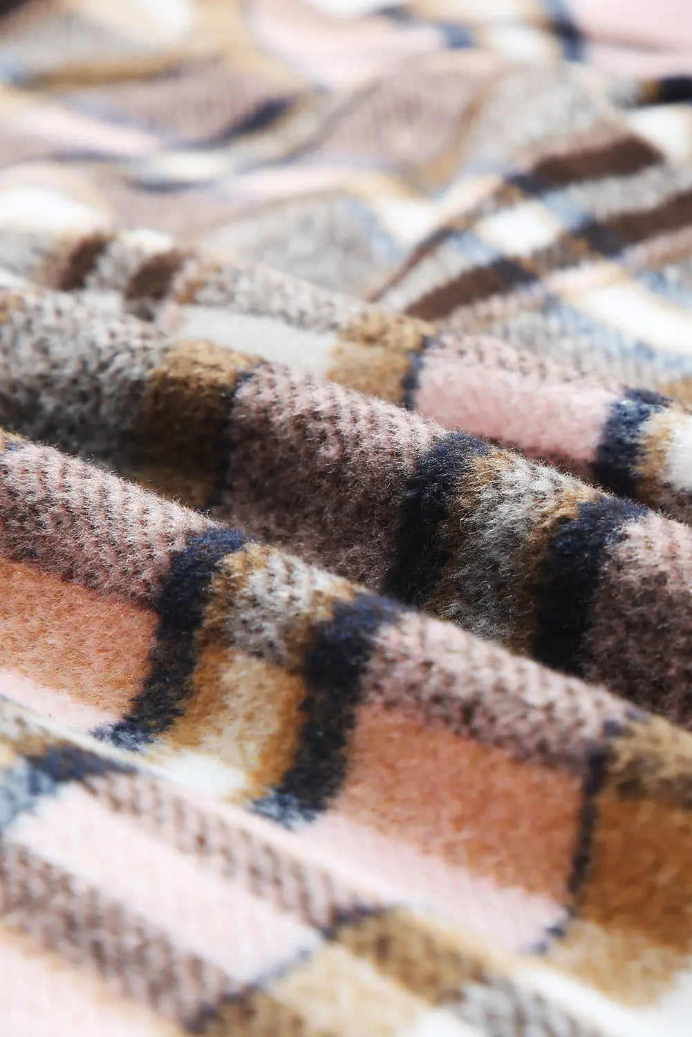 Pink Plaid Button Up Lapel Jacket eAura