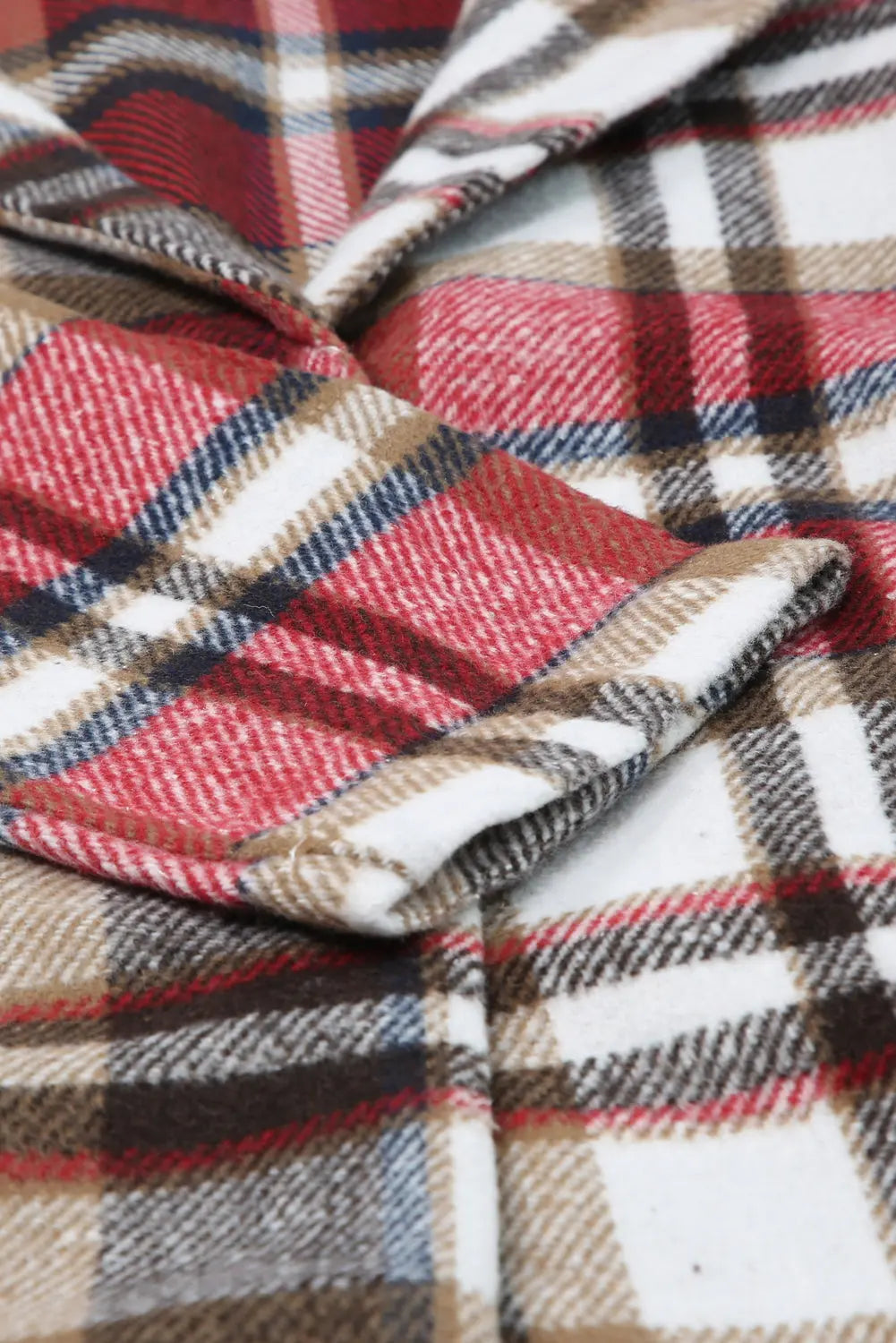 Pink Plaid Button Up Lapel Jacket eAura