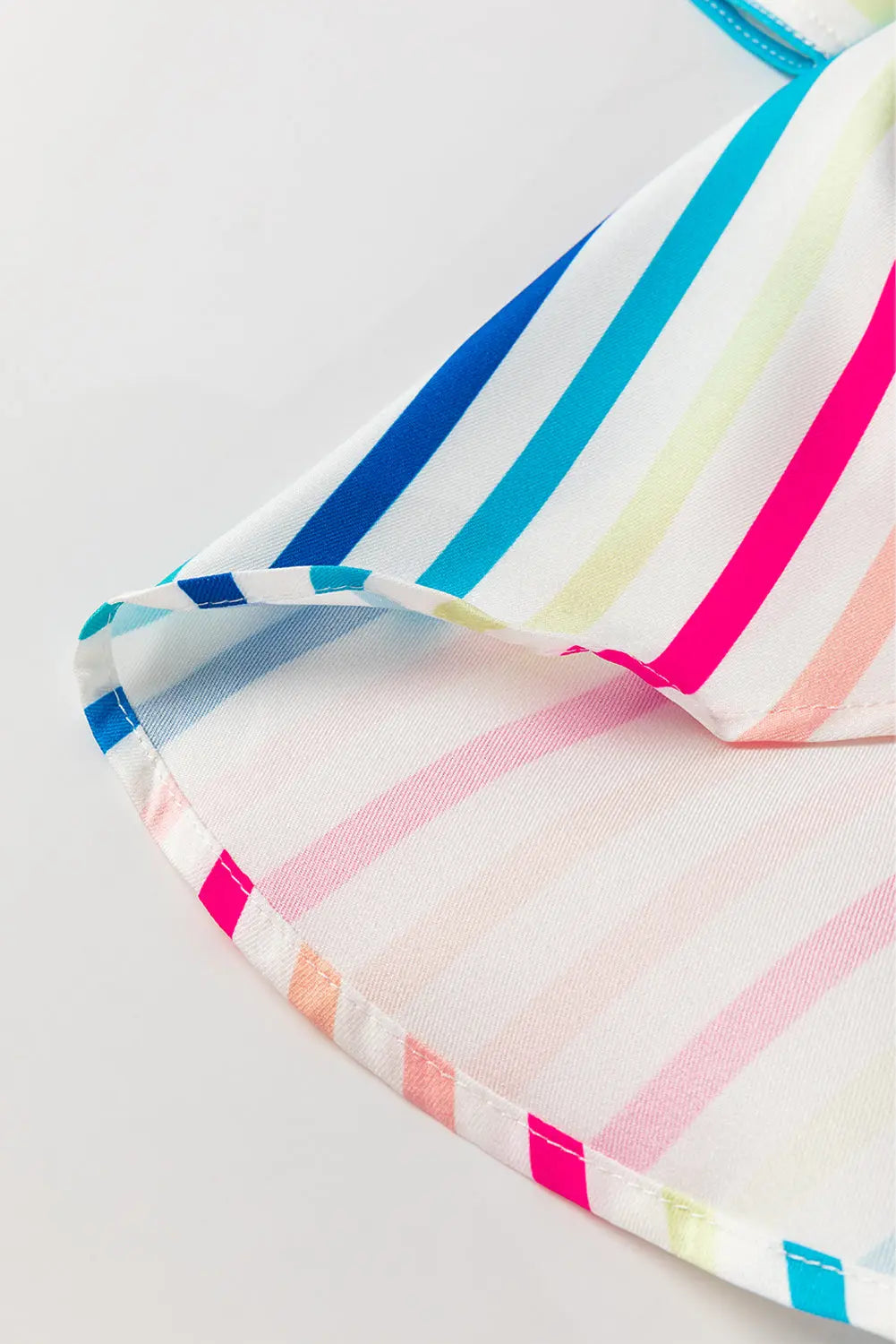 Pink Stripe 3/4 Sleeve Button Up Casual Shirt - eAura