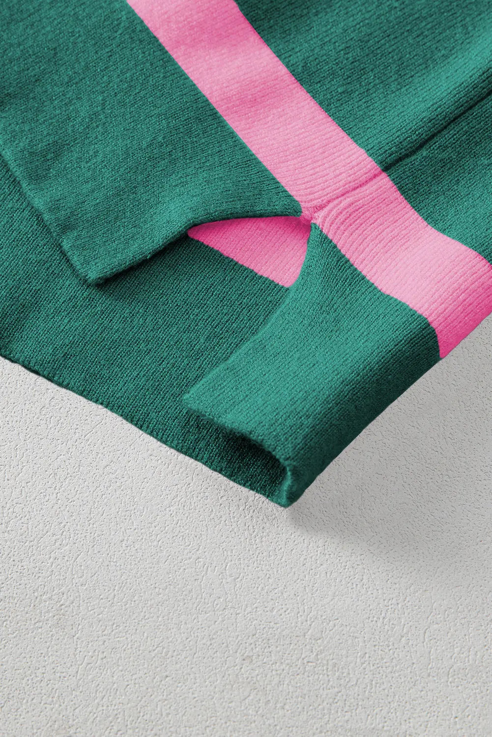 Pink Stripe Colourblock Oversized Sweater - eAura