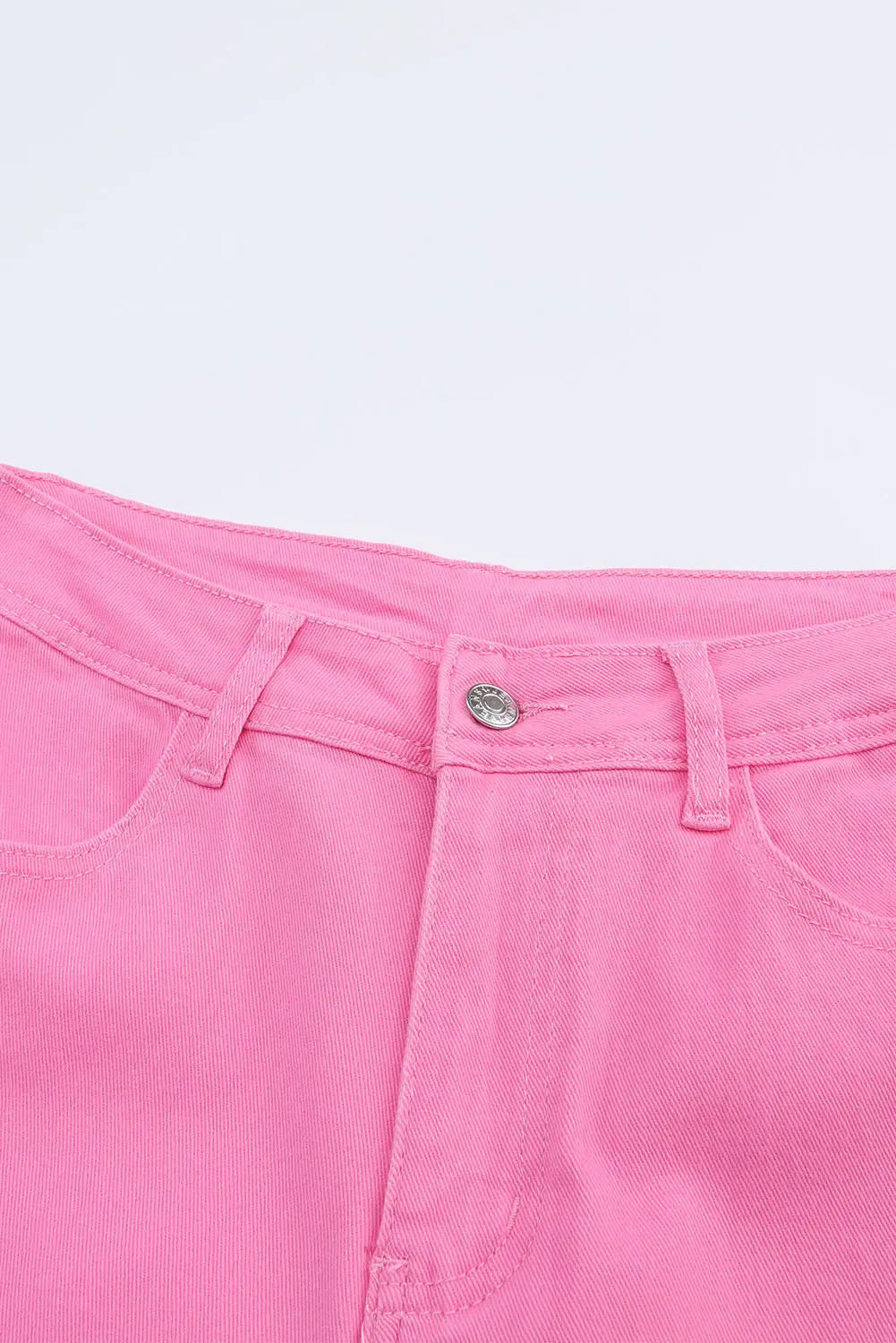 Pink Vintage High Waist Flare Leg Ripped Raw Hem Jeans eAura