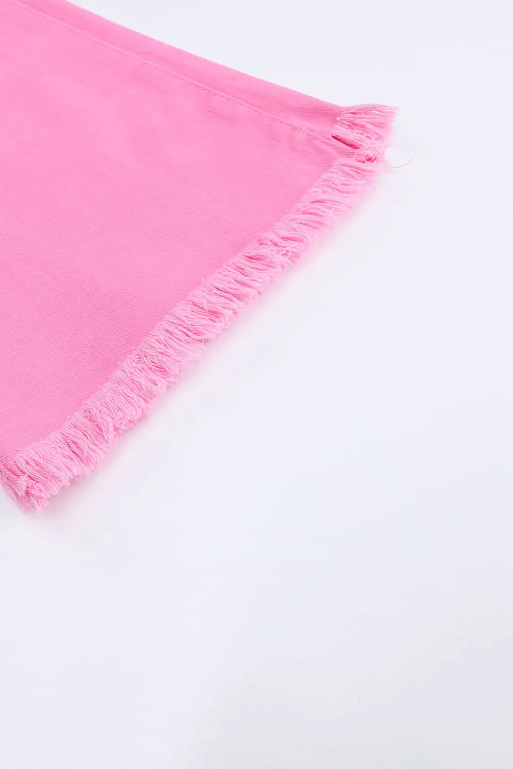 Pink Vintage High Waist Flare Leg Ripped Raw Hem Jeans eAura