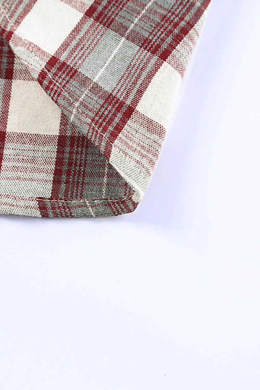 Plaid Corduroy Patchwork Shacket eAura