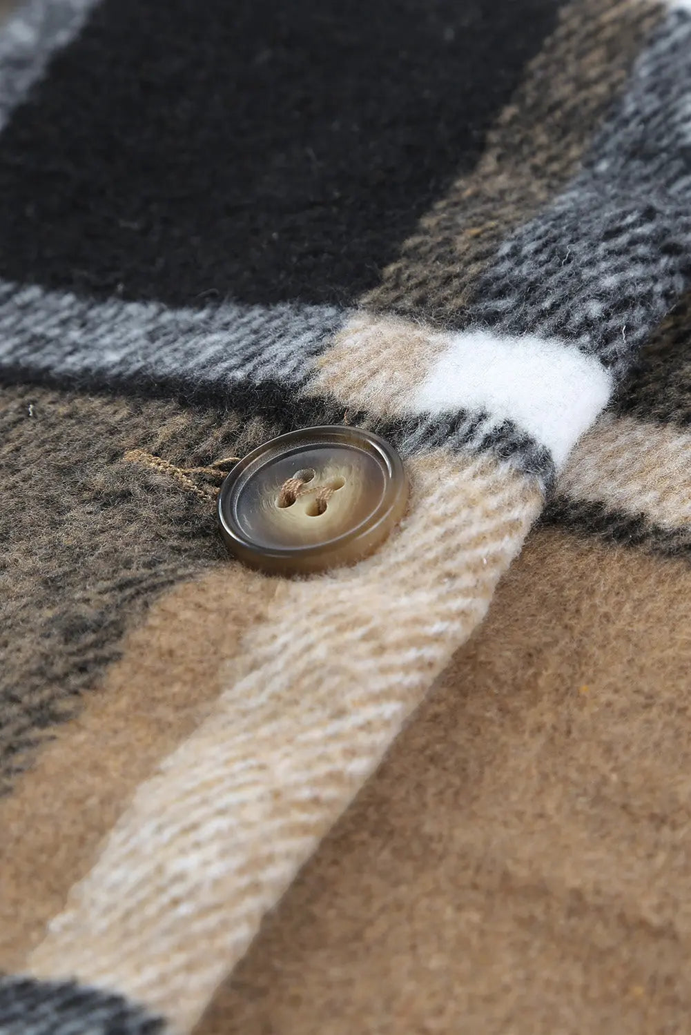 Plaid Print Buttoned Shirt Jacket eAura