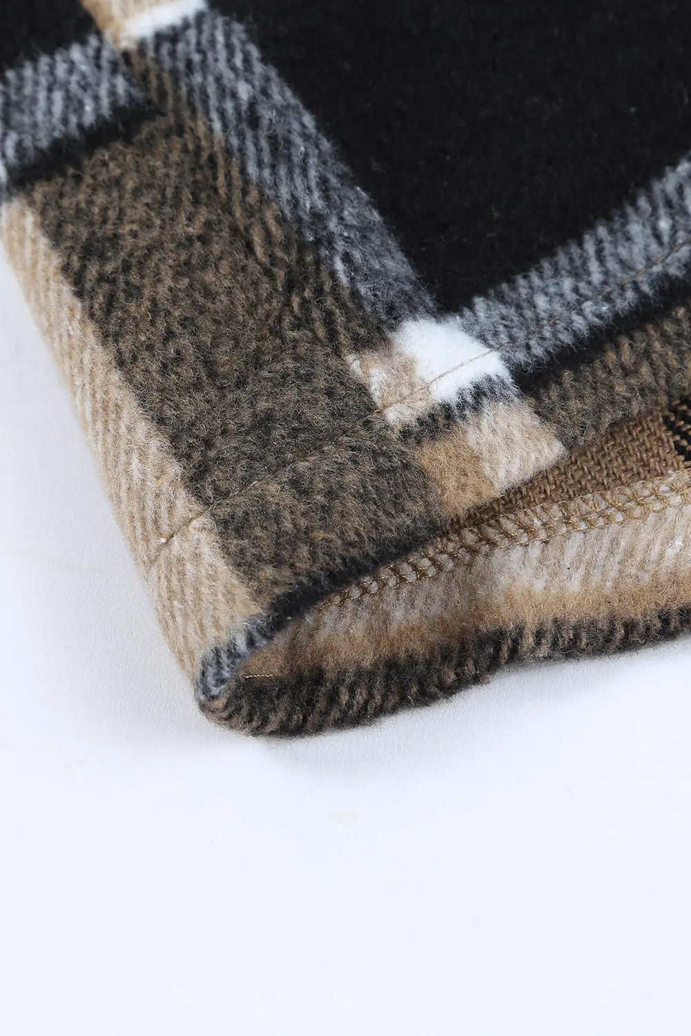 Plaid Print Buttoned Shirt Jacket eAura