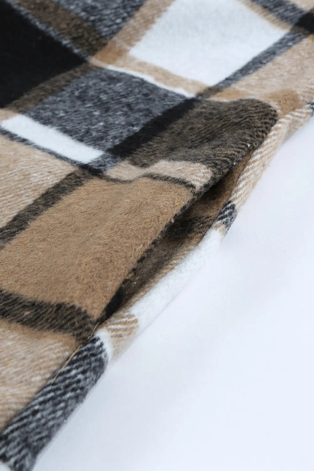 Plaid Print Buttoned Shirt Jacket eAura