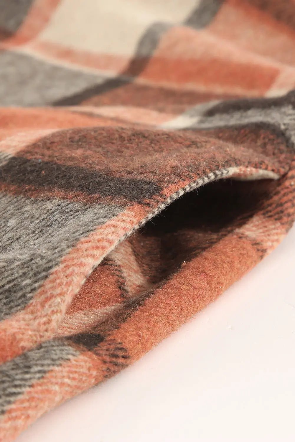 Plaid Print Buttoned Shirt Jacket eAura