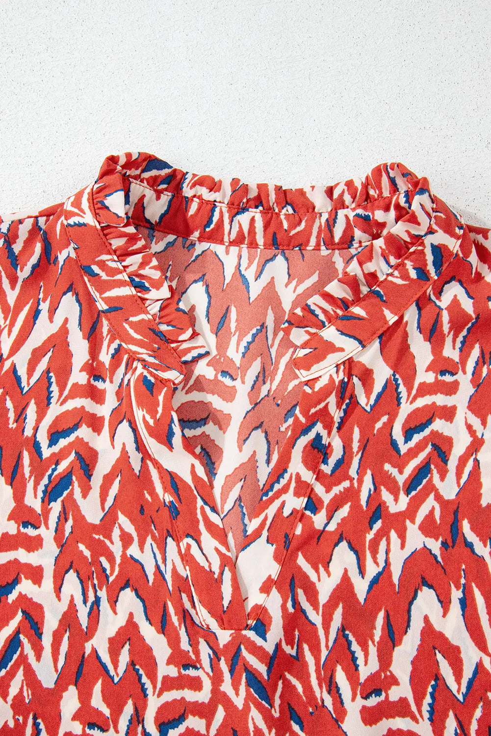 Plus Size Abstract Print Notch V Neck High Waist Maxi Dress Beagle Boutique Fashion Outlet