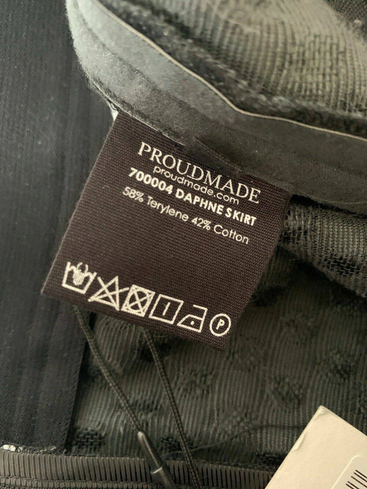 Proudmade Asymmetric Black Skirt Short mini skirt Leather Trims - BB Fashion Outlet
