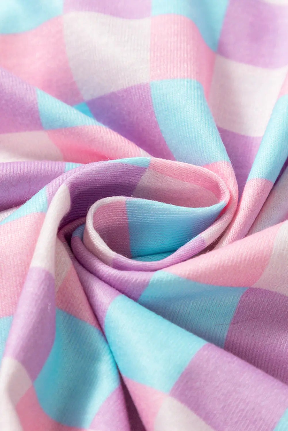 Purple Checkered Pattern Short Sleeve Pyjamass Set - eAura