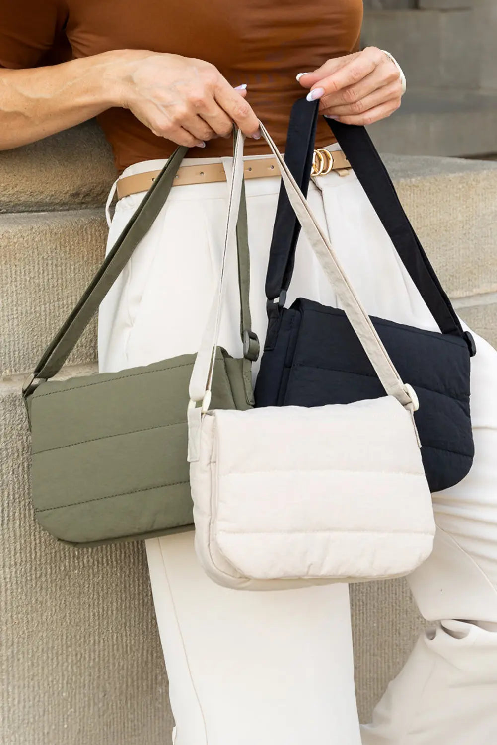 Quilted Cotton Crossbody Bag - eAura