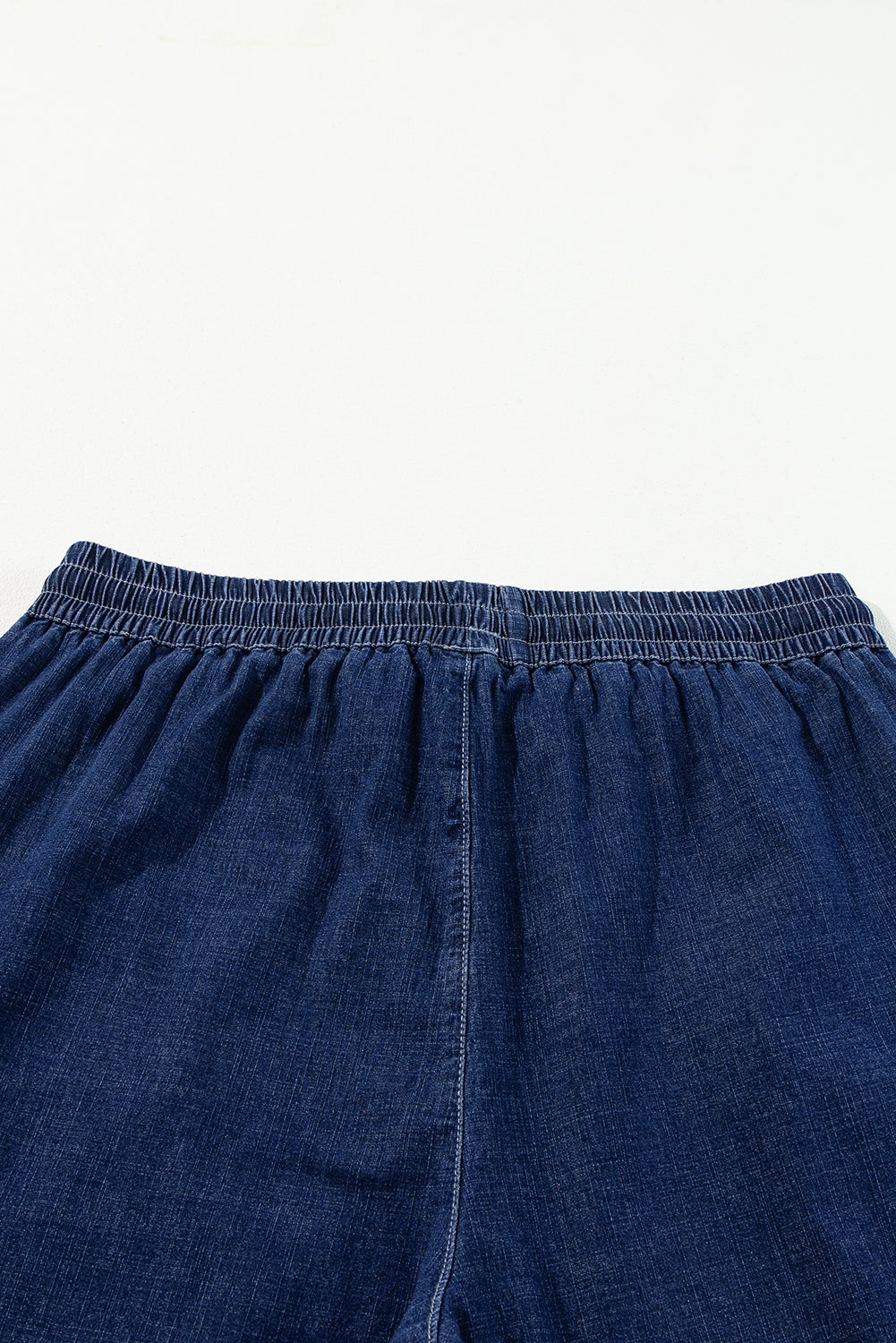 Real Teal Plus Size Drawstring High Waist Wide Leg Casual Jeans - Size/Plus Bottoms