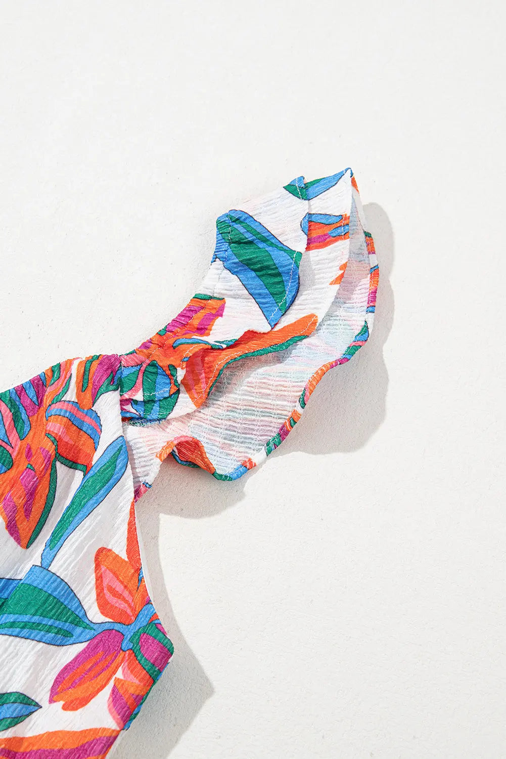 Red Boho Floral Ruffled Strap V Neck Maxi Dress - eAura