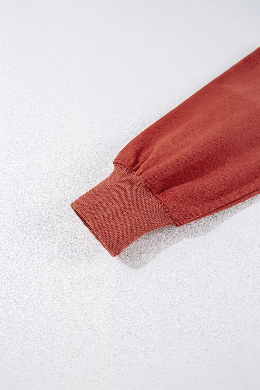 Red Clay Drop Shoulder Pocketed Baggy Drawstring Hoodie - eAura