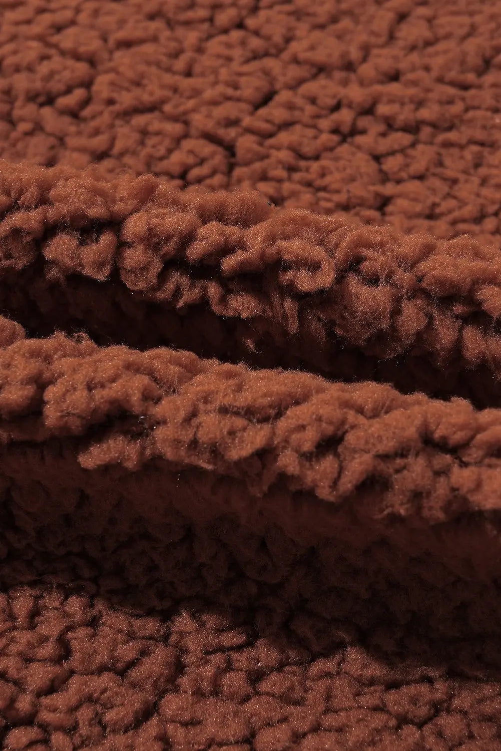 Red Clay Faux Shearling Teddy Bear Jacket - eAura