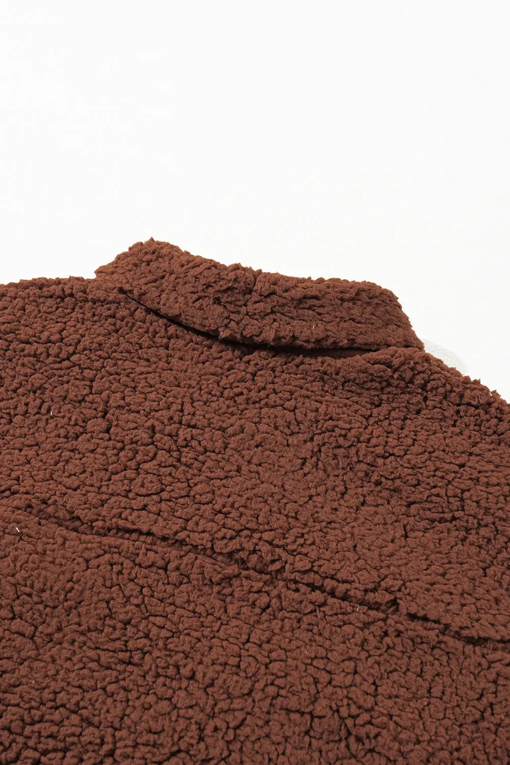 Red Clay Faux Shearling Teddy Bear Jacket - eAura