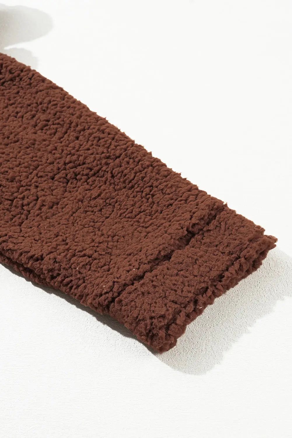 Red Clay Faux Shearling Teddy Bear Jacket - eAura