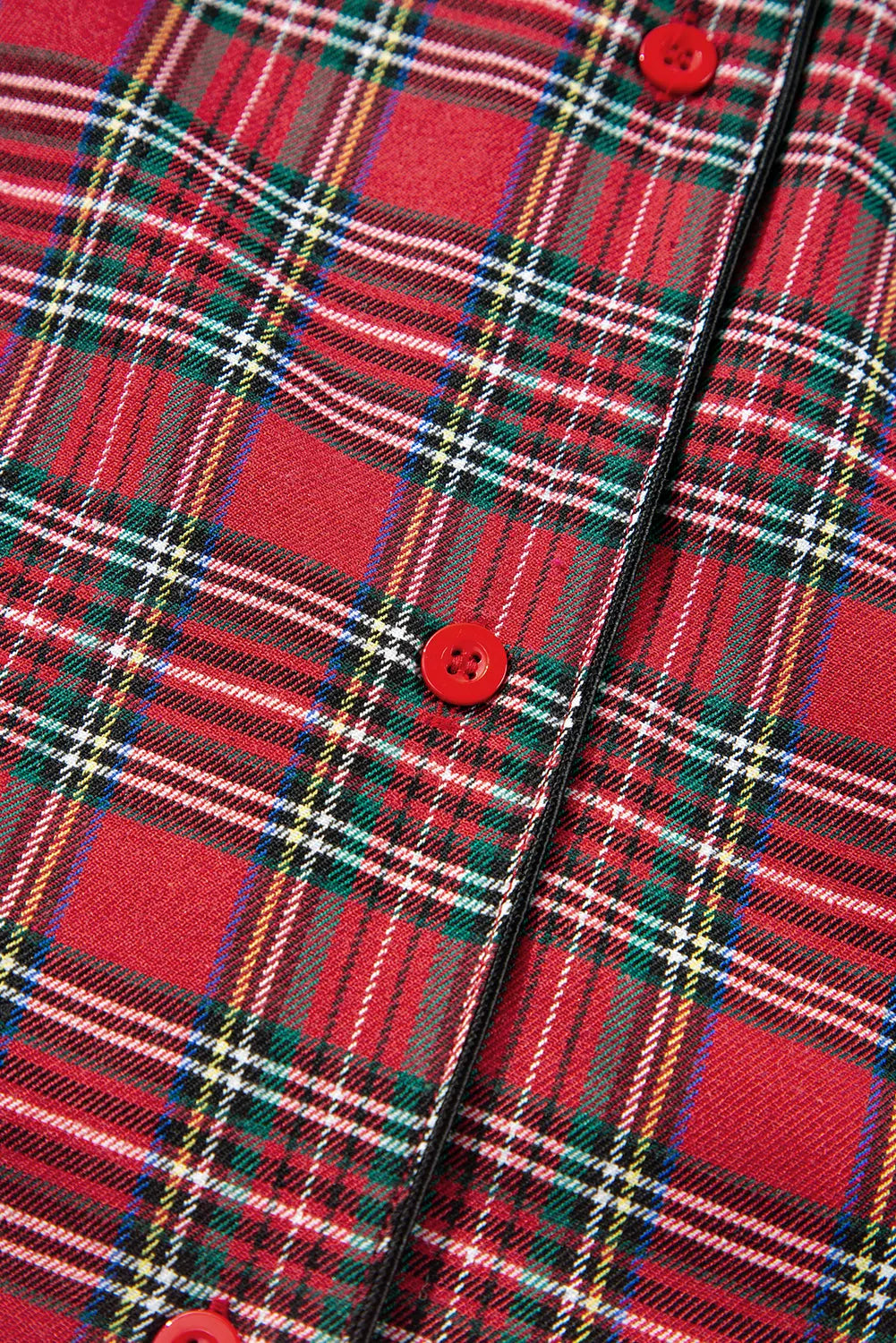 Red Plaid Printed Shirt and Trousers Plus Size Lounge Set Beagle Boutique Fashion Outlet