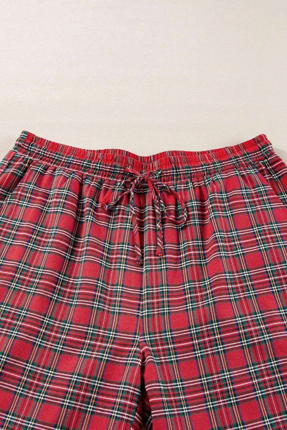 Red Plaid Printed Shirt and Trousers Plus Size Lounge Set Beagle Boutique Fashion Outlet