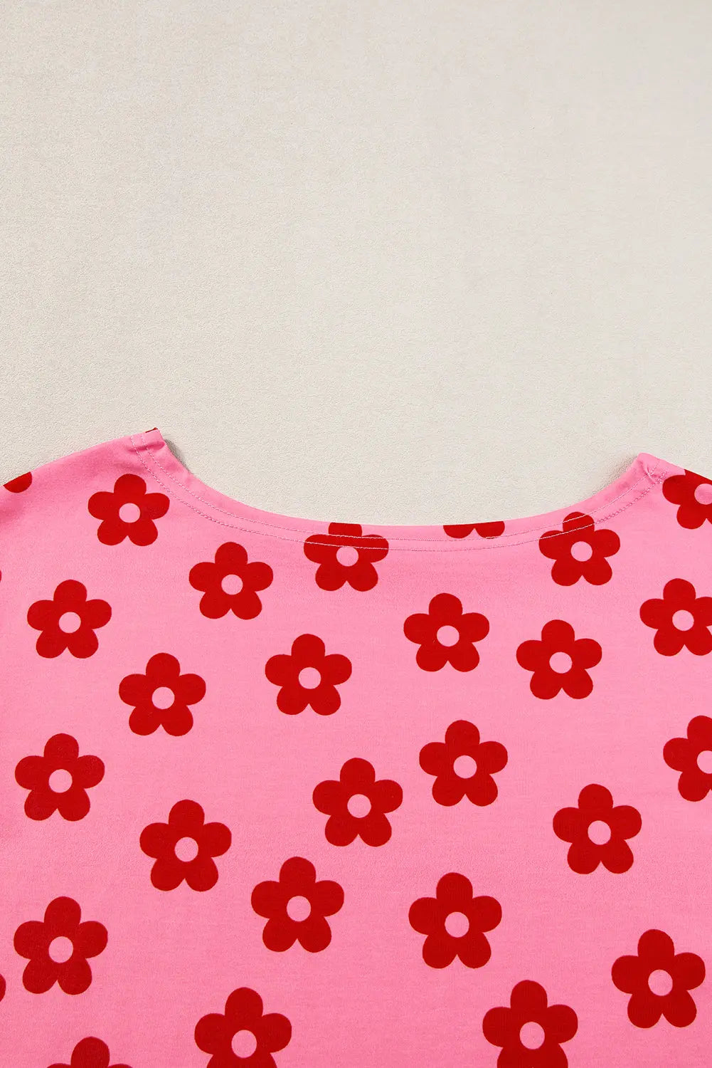 Rose Floral Print Crop Tee and Shorts Lounge Set eAura
